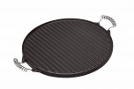 Double-sided cast iron plate (planche) – ribbed side